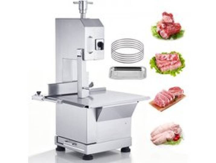 VEVOR Kommerzielle Fleischknochen Sägemaschine 2200 W, 1000 kg/h Knochenschneidemaschine Gefrorene Fleisch Knochen Schneidemaschine, 0-180 mm Einstellbare Dicke Knochensäge 470 x 530 mm Arbeitstisch