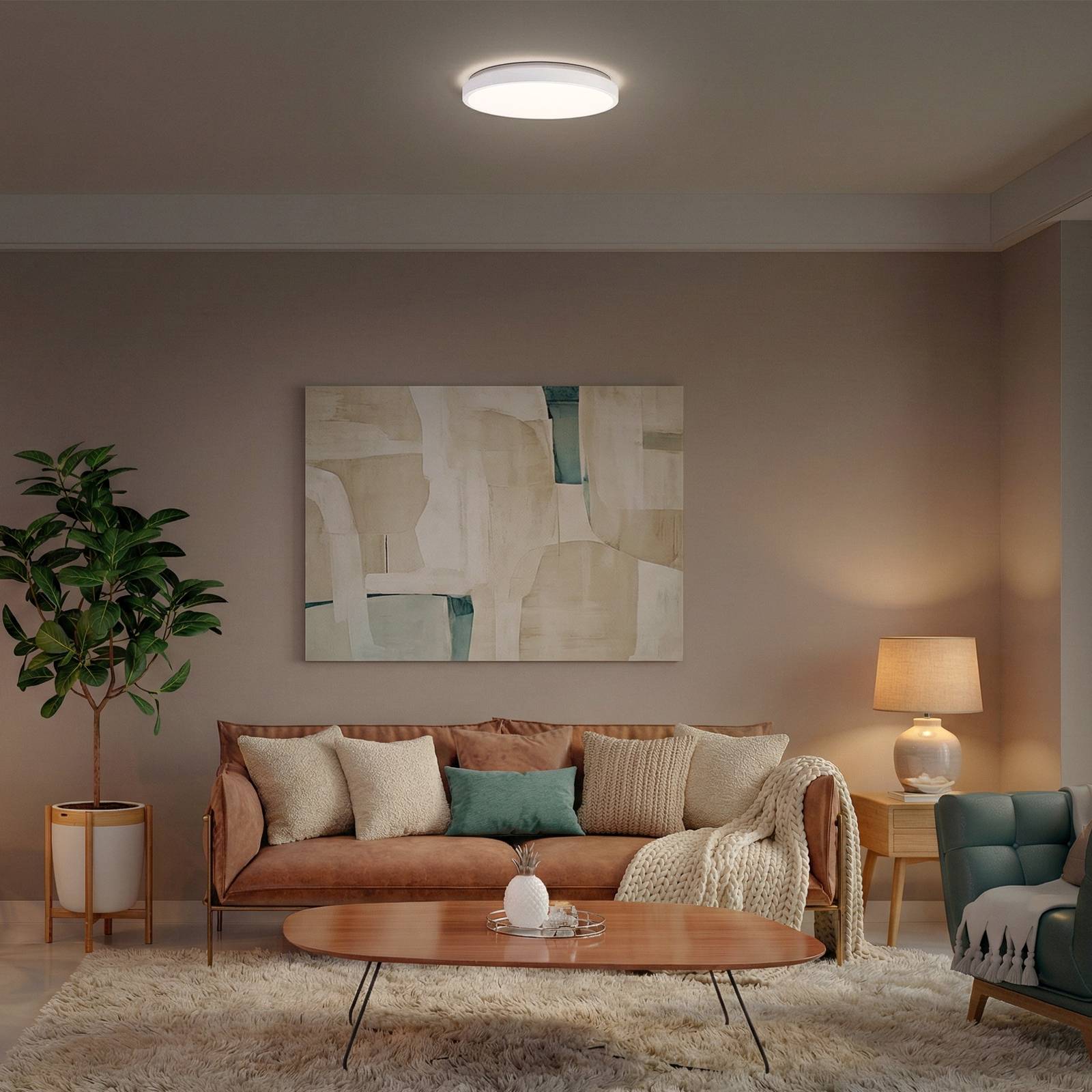 OSRAM Lámpara de techo LED ORBIS LONDON, Blanco / Ópalo, Salón / Comedor, Metal, Moderno, Lámpara de techo LED