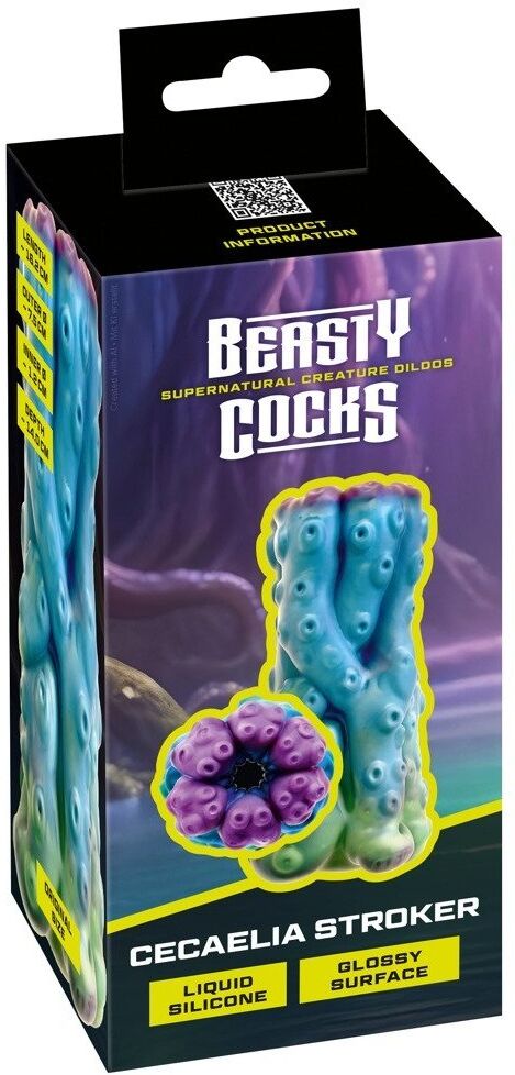 Beasty Cocks Masturbateur en silicone doux au design mystique