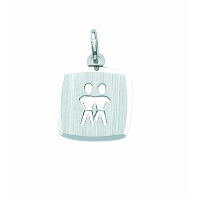 Sternzeichenanhänger ADELIA´S "Sternzeichen Anhänger Zwillinge 925 Silber", silber, Schmuckanhänger, Herren, Zwilling, Silber 925 (Sterlingsilber), Silberanhänger Zwillinge