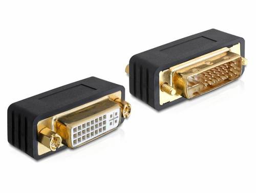 Delock 65298 DVI Adapter [1x DVI-Stecker 24+5pol. - 1x DVI-Buchse 24+5pol.] Schwarz