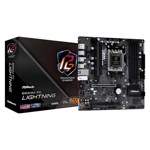 AsRock B650M PG Lightning (AM5, AMD B650, mATX) (90-MXBMV0-A0UAYZ)