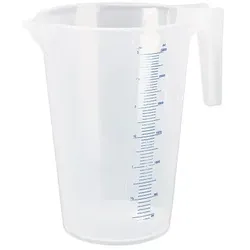 Hardwex Messbecher mit Skala 3 l, transparent