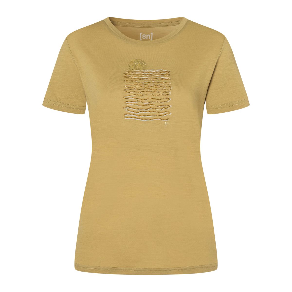 Super.Natural W SEA Line Tee sahara/various (66H) M SNWP0324766HM