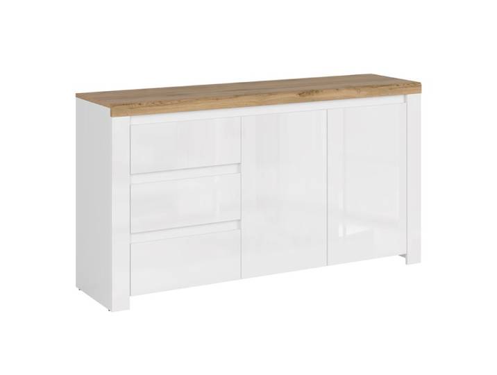 Commode de chambre armoire DAMINO Blanc 156 x 42 x 85
