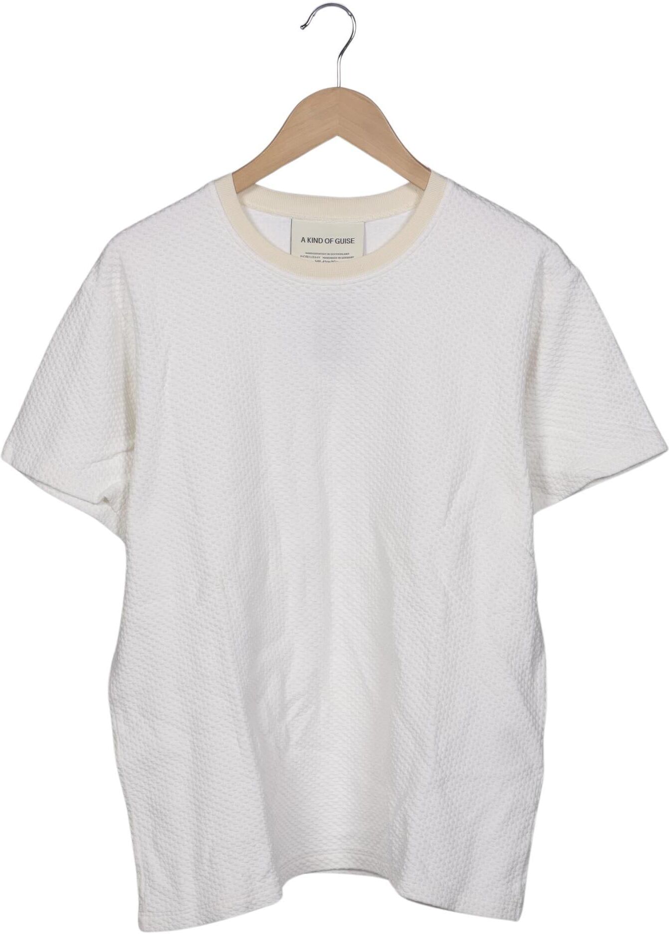 A Kind of Guise Herren T-Shirt, Cremeweiß, Gr. L, Elasthan / Baumwolle - Second Hand