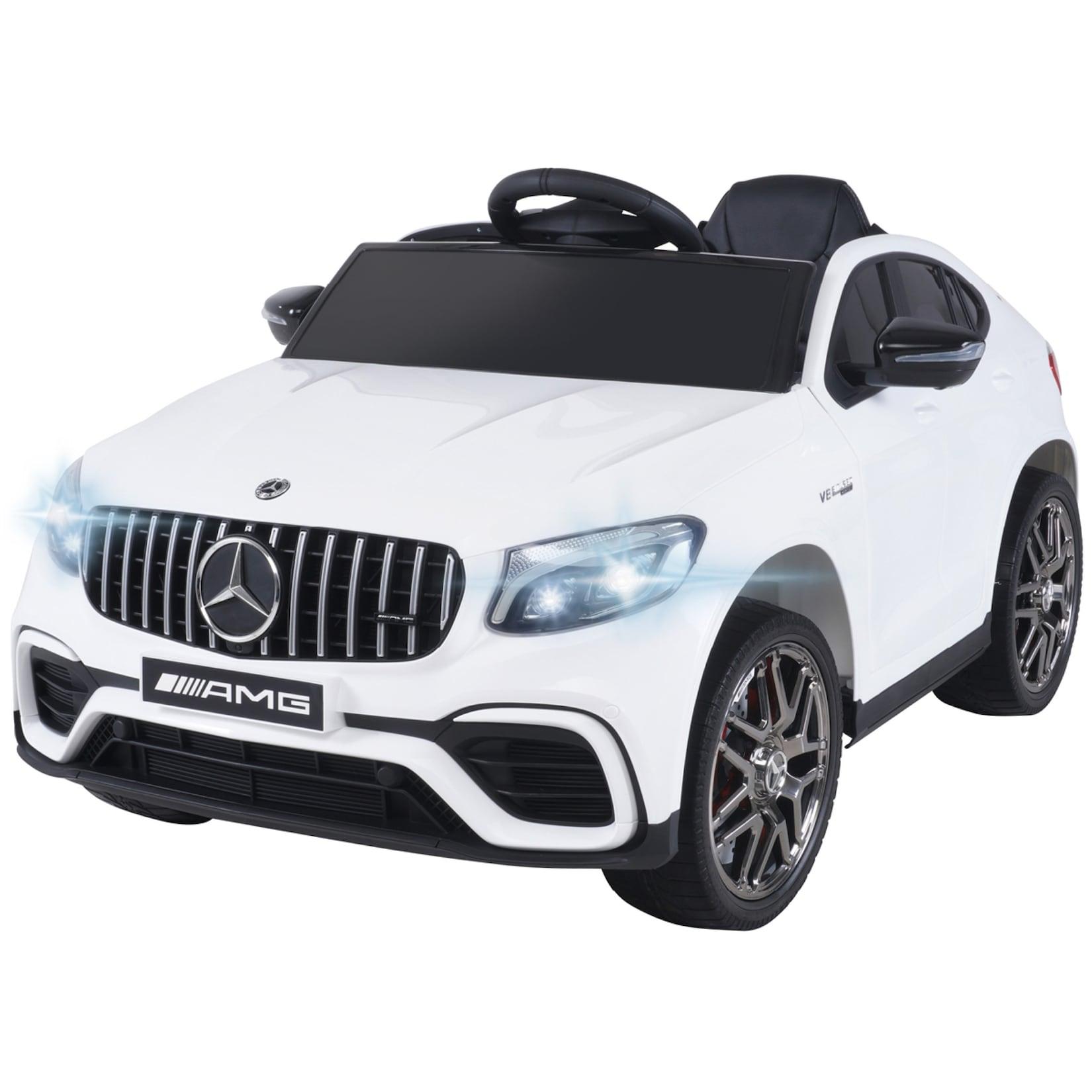 Kinder-Elektroauto Mercedes AMG GLC 63S Coupé, 4x4-Antrieb, Fernbedienung, 140 Watt, LED, EVA-Reifen (Weiß)