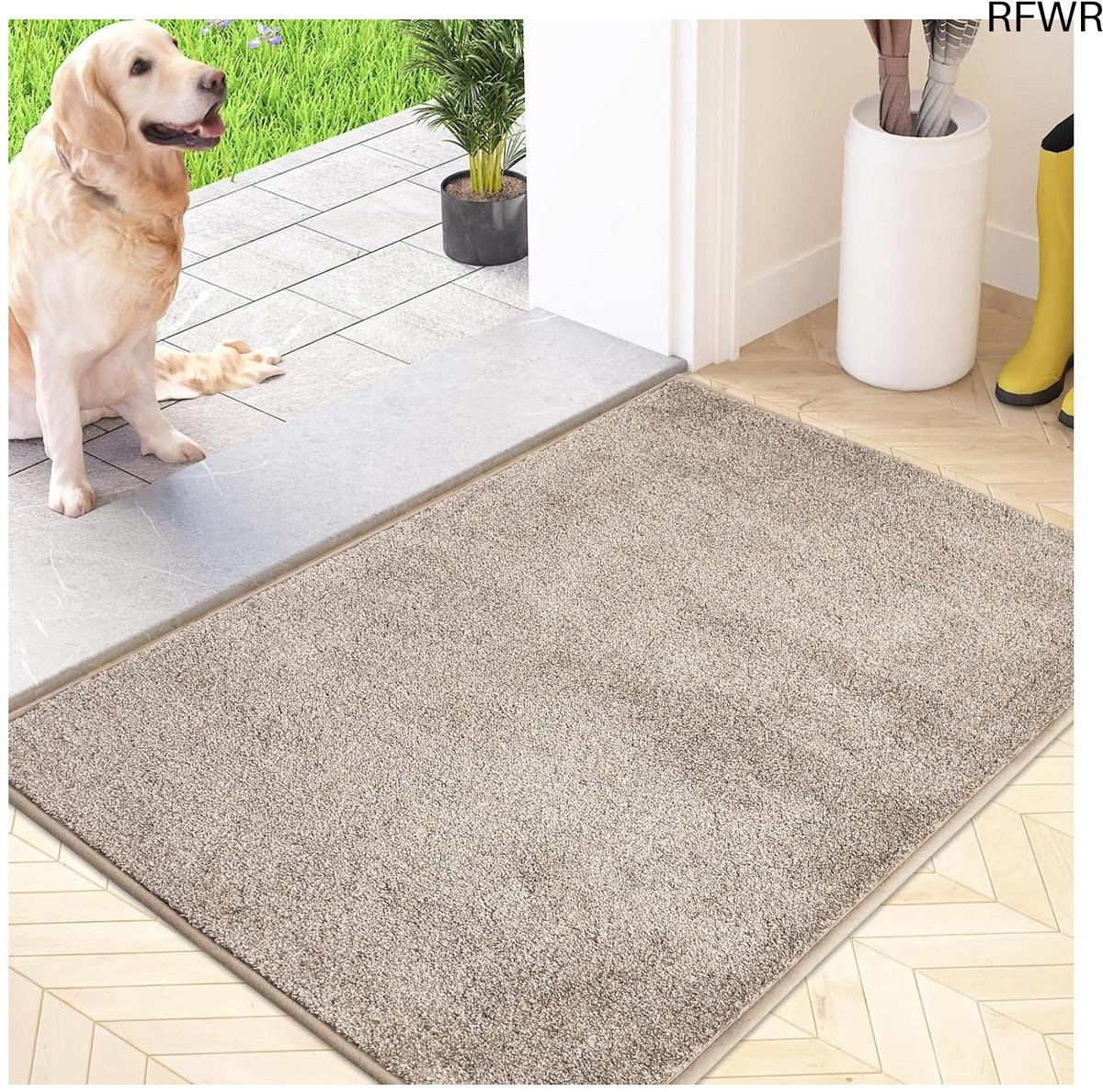 Beige Voetmat Vuilvanger - Absorberende Deurmat - Machinewasbaar - 50 x 80 cm