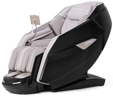Costway 4D Dual Roller System Flexible Track Zero Gravity Full Body Massage Chair with Heart Rate Monitor and Health Detecti-Black