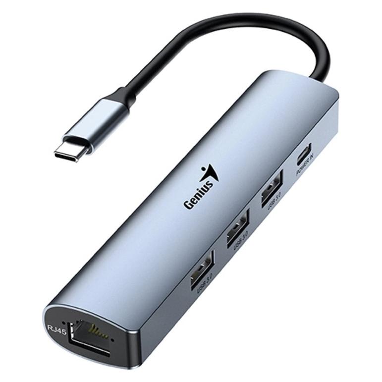 Genius UH-545 Eisengrau (USB-C, 4 Ports) (31240004400)