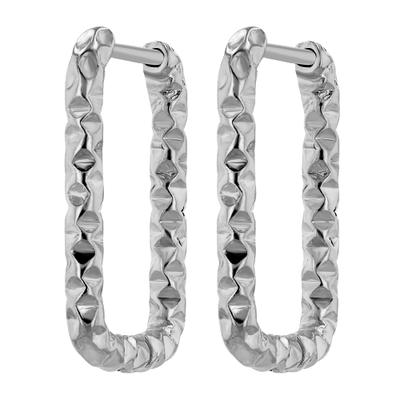 Paar Creolen ADELIA´S "Damen Creolen aus poliertem Edelstahl", silber, Ohrringe, Damen, Damen, Edelstahl