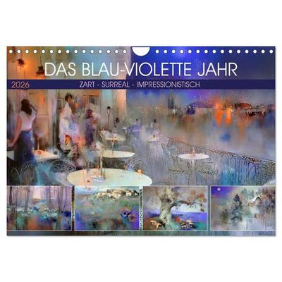 Das blau-violette Jahr (Wandkalender 2026 DIN A4 quer), CALVENDO Monatskalender