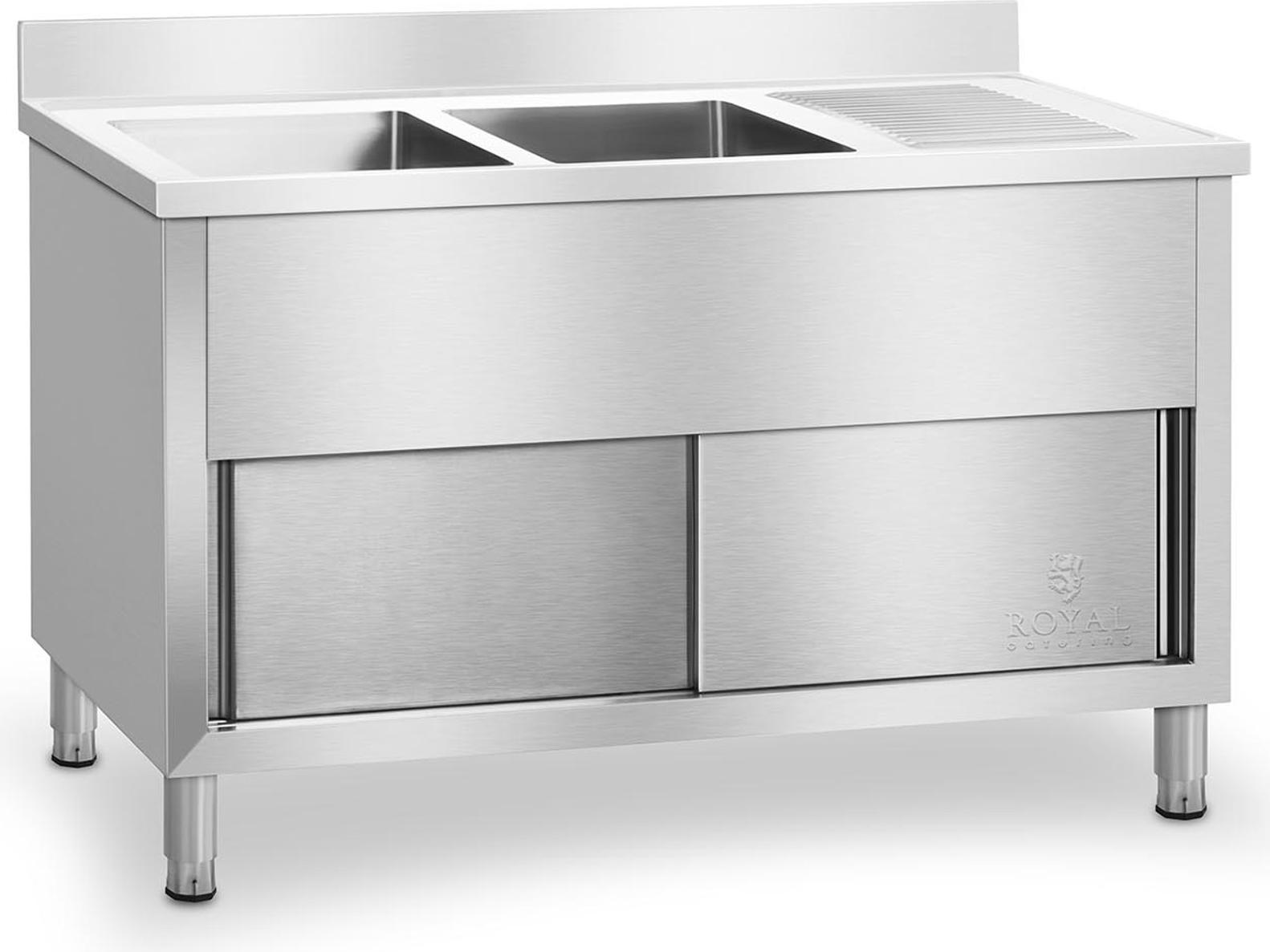 Expondo Royal Catering Doppel Spülenschrank - 140 x 60 cm