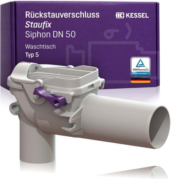 Kessel Rückstauverschluss Staufix Siphon 73051 DN 50, für Waschtisch-Siphons