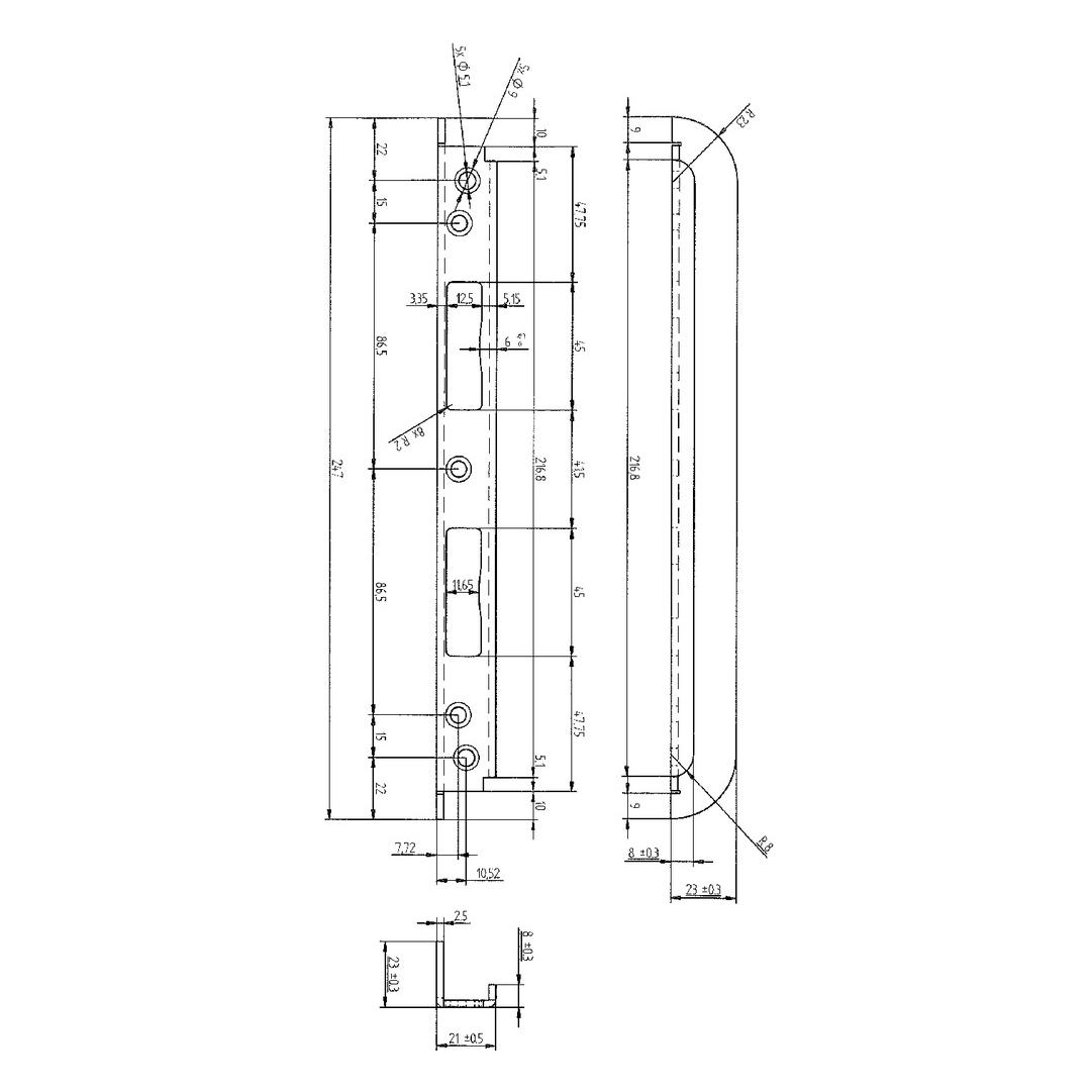 G-U Schliessbleche zu GU-SECURY Automatic / Wechsel / Europa (Schliessblech) (L-04811-12-0-1)