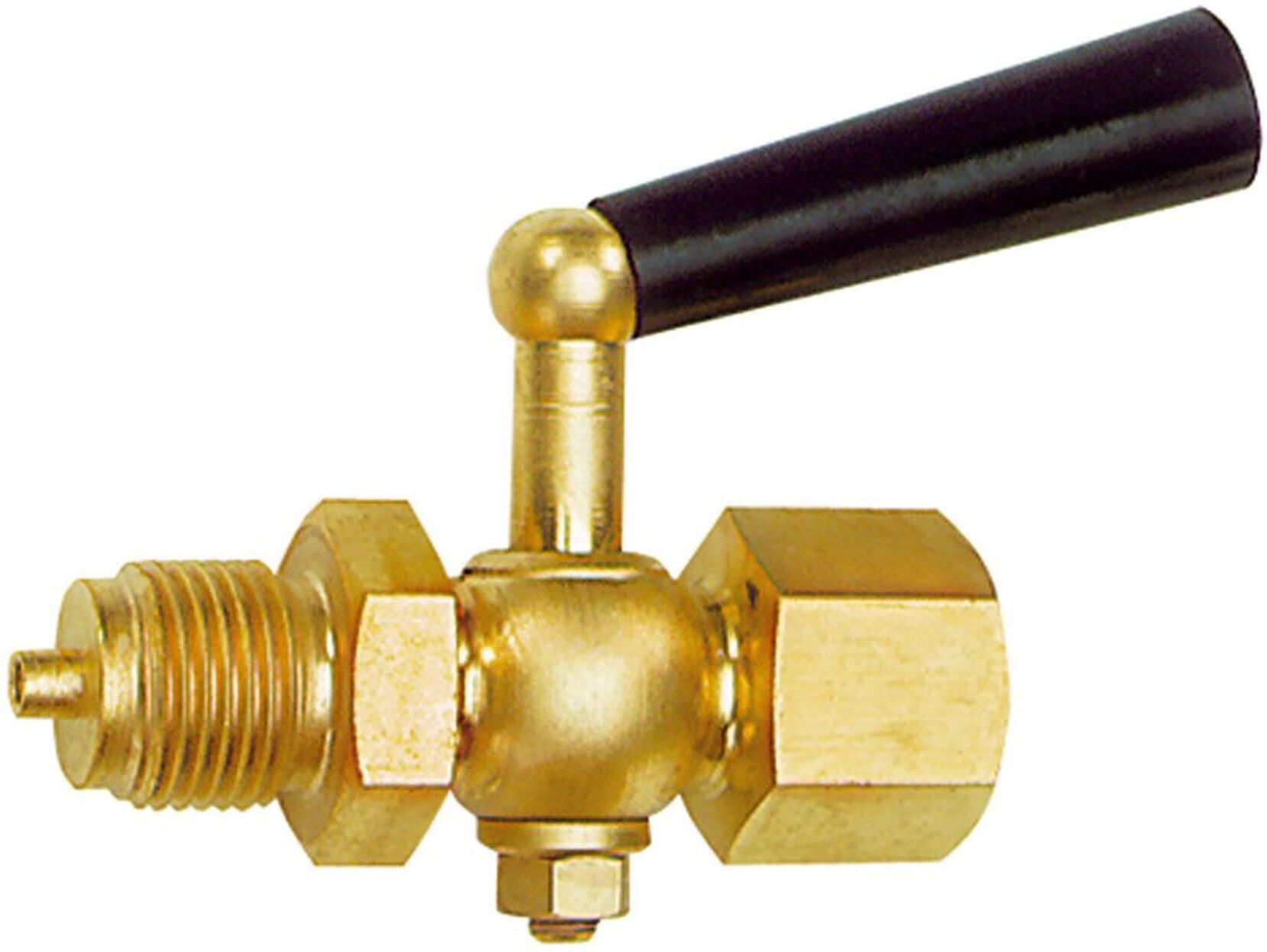 Riegler Manometer-Absperrhahn, Muffe - Zapfen, Edelstahl 1.4571, G 1/2 (9009/ES)