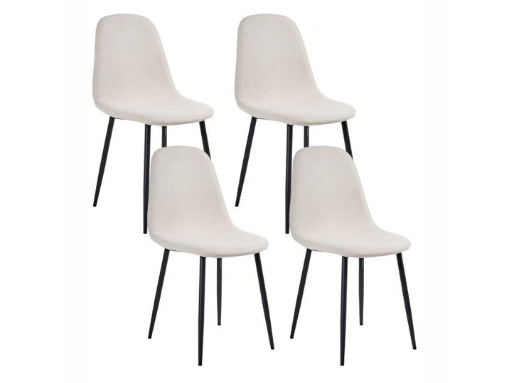 ESSZIMMERSTUHL 4er-Set Hellbeige Crandall