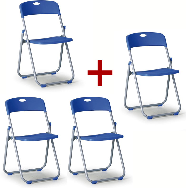 B2B Partner Klappstuhl CLACK 3+1 GRATIS, blau