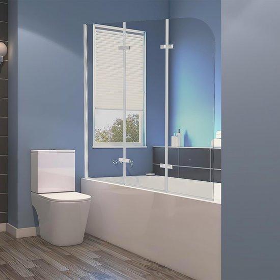 Klappbare Duschwand für Badewanne 120x140cm mit 6mm Sicherheitsglas