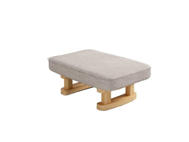 Sitzhocker gepolstert Kleiner Hocker, niedriger Haushaltshocker Couchtisch aus massivem Holz, Wohnzimmer, kleiner Sitzhocker, Schuhwechselhocker(Grey-A)