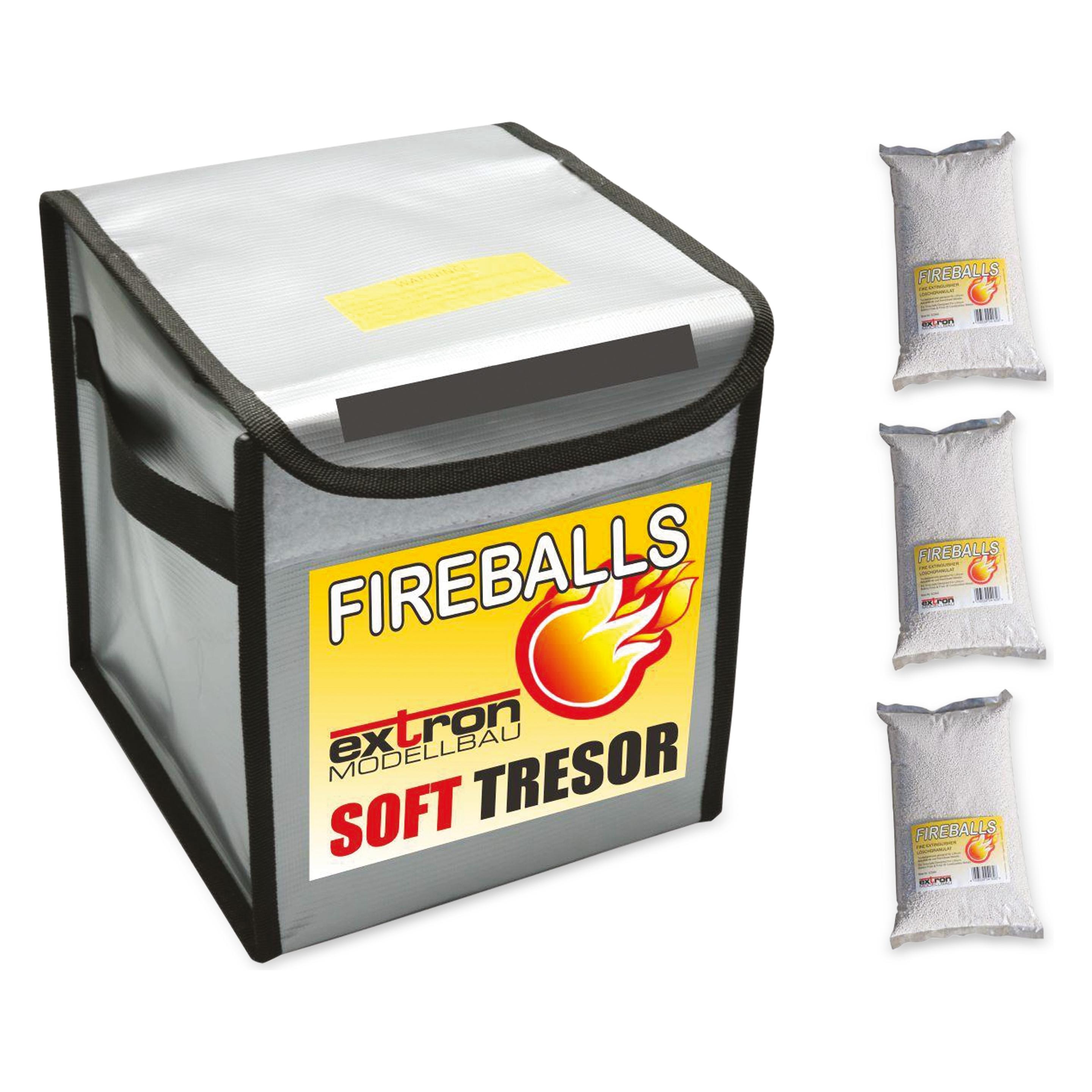 Pichler FIREBALLS Lipo Soft Tresor inkl. 3 x 1 Liter FIREBALLS (20 x 20 x 20 cm) (X3363)