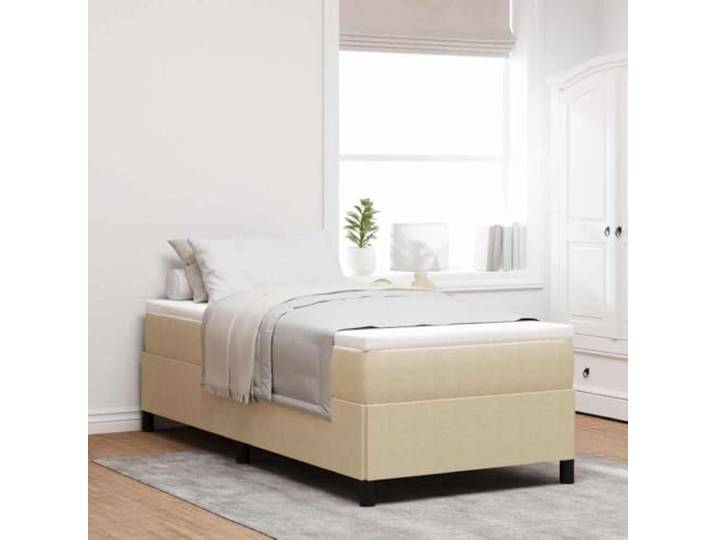 YUTAASU Boxspringbett Grau-Grün 80x200 cm Cordstoff Mit Lattenrost, Kiefernholzgestell, Samtbezug, Kunststoffbeine, Pflegeleicht