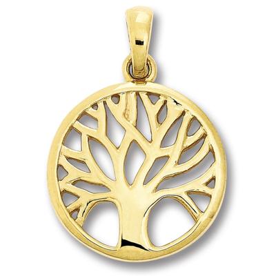Kettenanhänger ONE ELEMENT "Lebensbaum Anhänger aus 333 Gelbgold", gold, Schmuckanhänger, Damen, Gelbgold 333 Gold, Gelbgold 333, Gold, Kettenanhänger, Symbolische Note – harmonisch gestaltet mit Liebe zum Detail