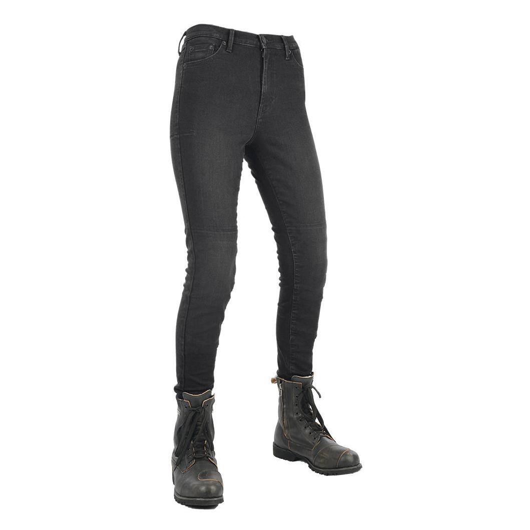 Oxford Damen Oa zugelassene AA Motorrad-Jeggings, Schwarz, 42 Lang (Damen, Langgrössen, 42) (TW200101L16)