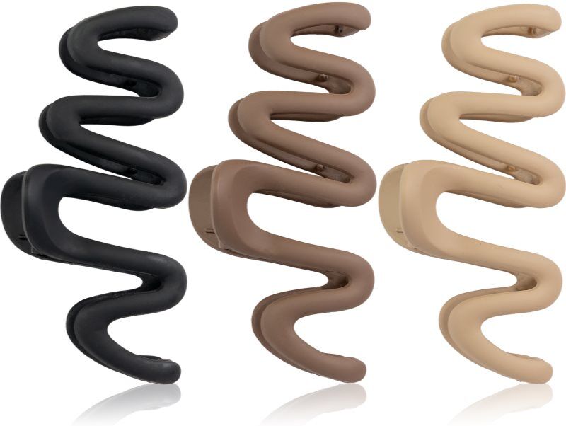 Brushworks Wave Claw Clips pinces à cheveux 3 pcs