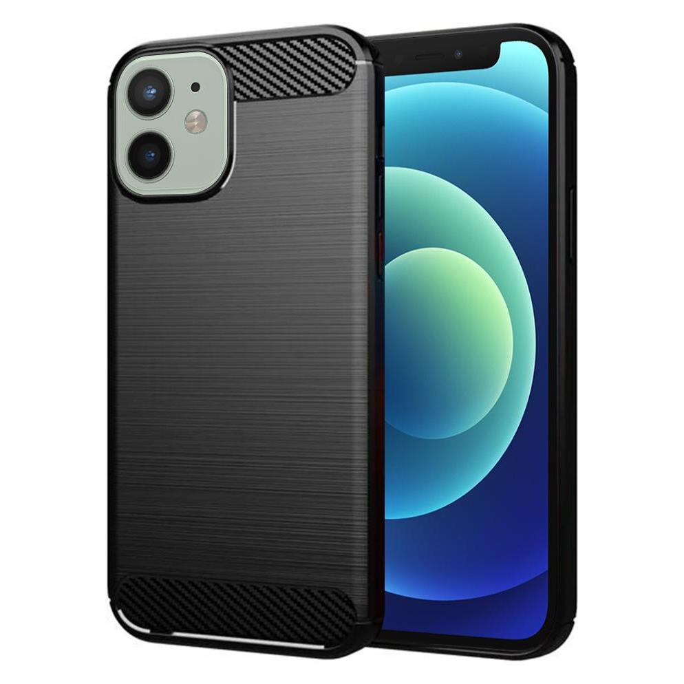 Techsuit - Carbon Silicone - iPhone 12 Mini - Black (Apple iPhone 12 mini) (56337374)