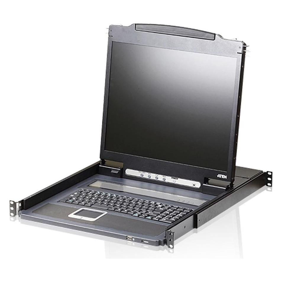 Aten CL3000N FR Leichte Single Rail 19"-LCD Konsole (PS/2-USB, VGA) FR-Layout (CL3000N-AT-XG- F)