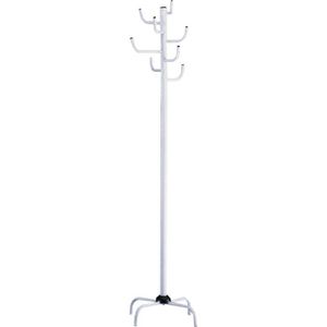 Haku-Möbel Garderobenständer Cactus, weiß, mit 8 Haken, aus Metall, 180 x 37cm