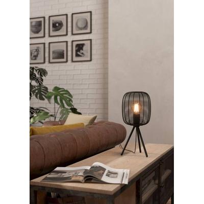 EGLO Tischleuchte "RINROE Tischlampe,Stahl, E27, IP20, Wohnzimmerlampe, Flurlampe, Lampe", schwarz, 1, Ø 20cm H: 44cm, 1 Stk., Leuchten, dreibeinige Nachttischlampe, Tischleuchte, Lampe mit E27 Fassung, Tischleuchte