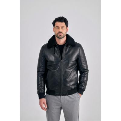 Lederimitatjacke FREAKY NATION "T-2223-2503", Herren, Gr. L(48), schwarz, Oberstoff: 100% Polyester. Futter: 100% Polyester, normal, Jacken