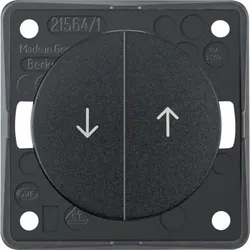 Berker Integro Jalousie-Serientaster mit Aufdruck Symbol Pfeile schwarz glänzend
