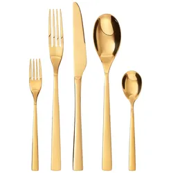 GRÄWE Besteck-Set Porto, 10-teilig, 2 Personen, Edelstahl, gold