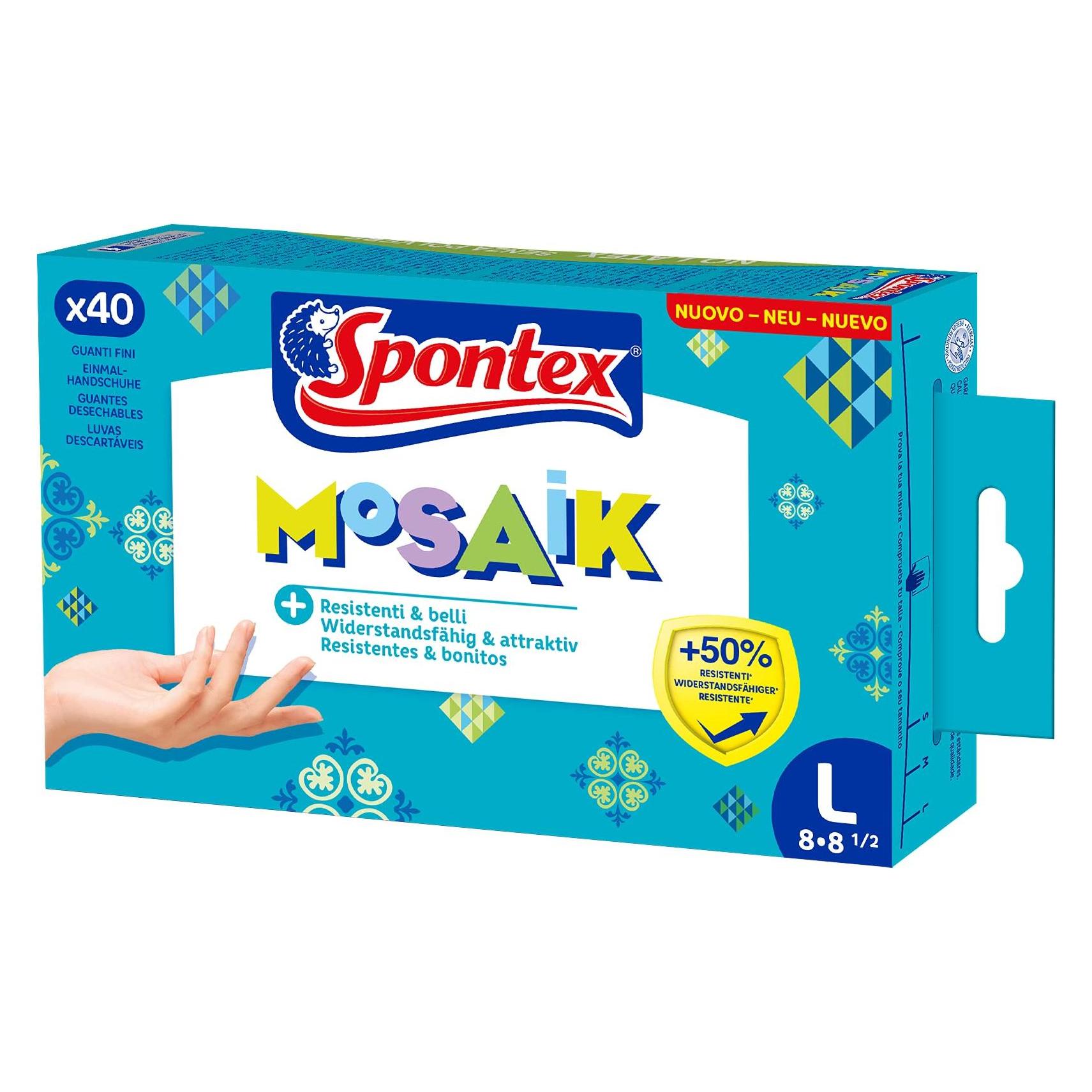 Spontex Einmalhandschuhe Mosaik 40er Pack Gr. 8 (8) (12979078)