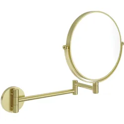 Neuesbad 2-seitlich Pendel Arm Kosmetik Spiegel, 3XMAGNIFICATION, Gold gebürstet NB1DEADRR8111