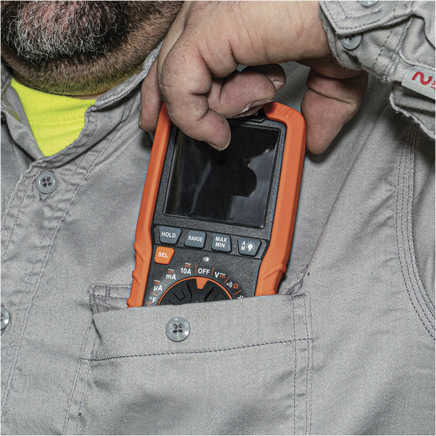 Klein Tools Multimeter digital TRMS Auto Range 600 V schlank CAT III (MM450)