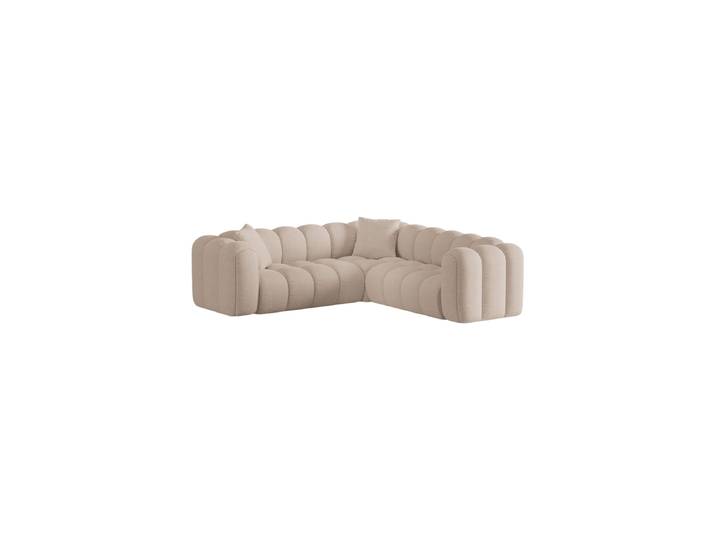 5-Sitzer Design Ecksofa „Elise“ Strukturstoff Cappuccino CXL by Christian Lacroix