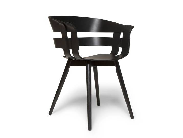 Design House Stockholm Wick Chair Stuhl Schwarz-schwarze Eschenbeine