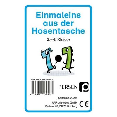 Einmaleins aus der Hosentasche, Game von Christian Hartmann, Persen Verlag in der AAP Lehrerwelt GmbH, 978-3-403-20298-1