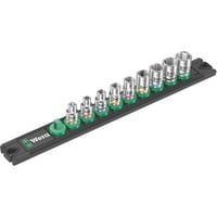 Nuss-Magnetleiste A 4 Zyklop Steckschlüsseleinsatz-Satz 1/4" schwarz/grün, 9-teilig