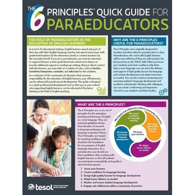 The 6 Principles Quick Guide for Paraeducators (Pack of 5), Taschenbuch von Elizabeth Amaral, Tesol Press, 978-1-945351-71-6
