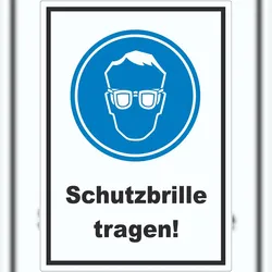 HB-Druck Schutzbrille tragen Aufkleber A0 (841x1189mm)