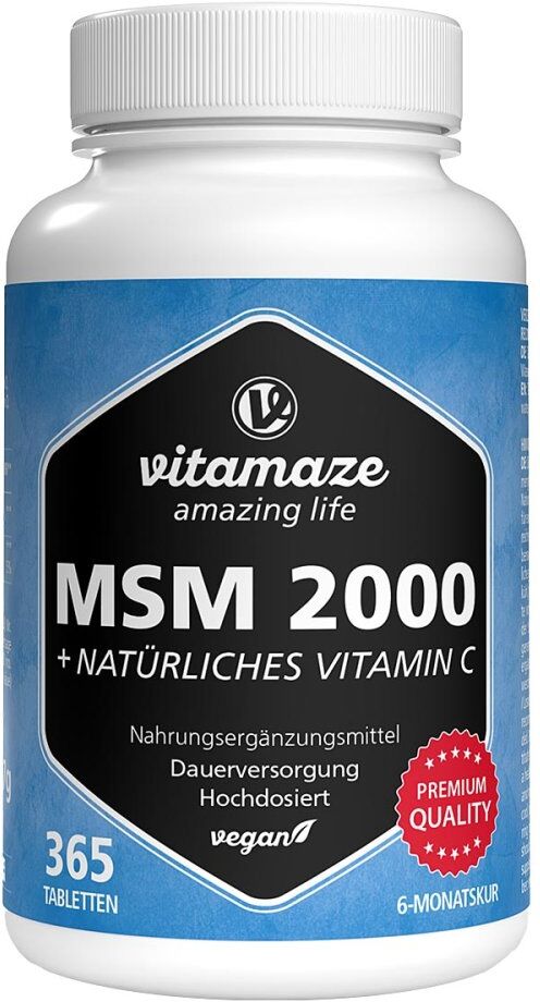 Vitamaze MSM 2000+ Vitamin C Acerola Tabletten