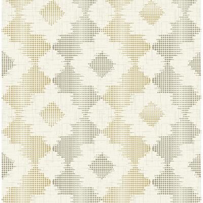 A-Street Prints Babylon Mustard Abstract Floral Wallpaper