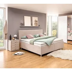 Oschmann Polsterbett Parzanica 180 x 200 cm Stoff Beige