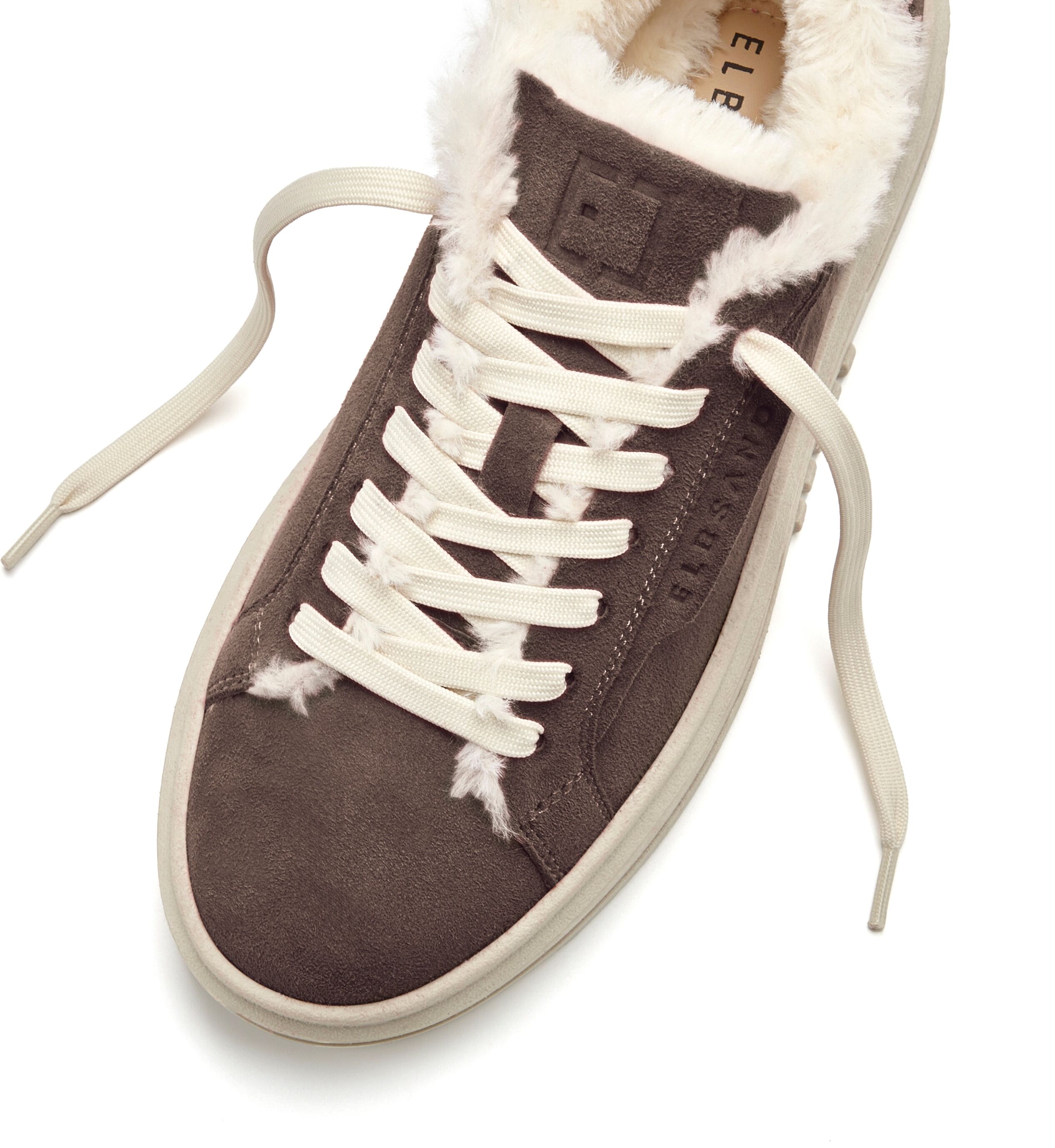 Sneaker ELBSAND "Schnürschuh, Turnschuh, Schnürhalbschuh, Freizeitschuh, Ledersneaker", Damen, Gr. 40, braun (dunkelbraun), Obermaterial: 100% Ziegenleder. Decksohle: 100% Textilmaterial. Futter: 100% Textilmaterial. Laufsohle: 100% Synthetik, unifarben, 
