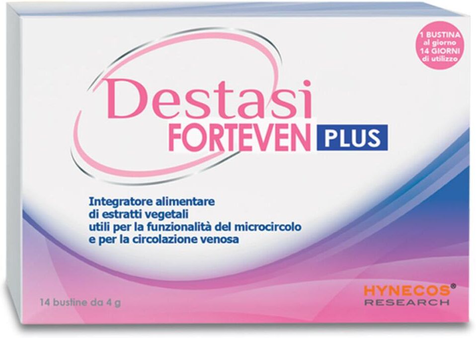 POOL PHARMA Srl Destasi Forteven Plus 14 Buste - Integratore per Gambe Gonfie e Pesanti